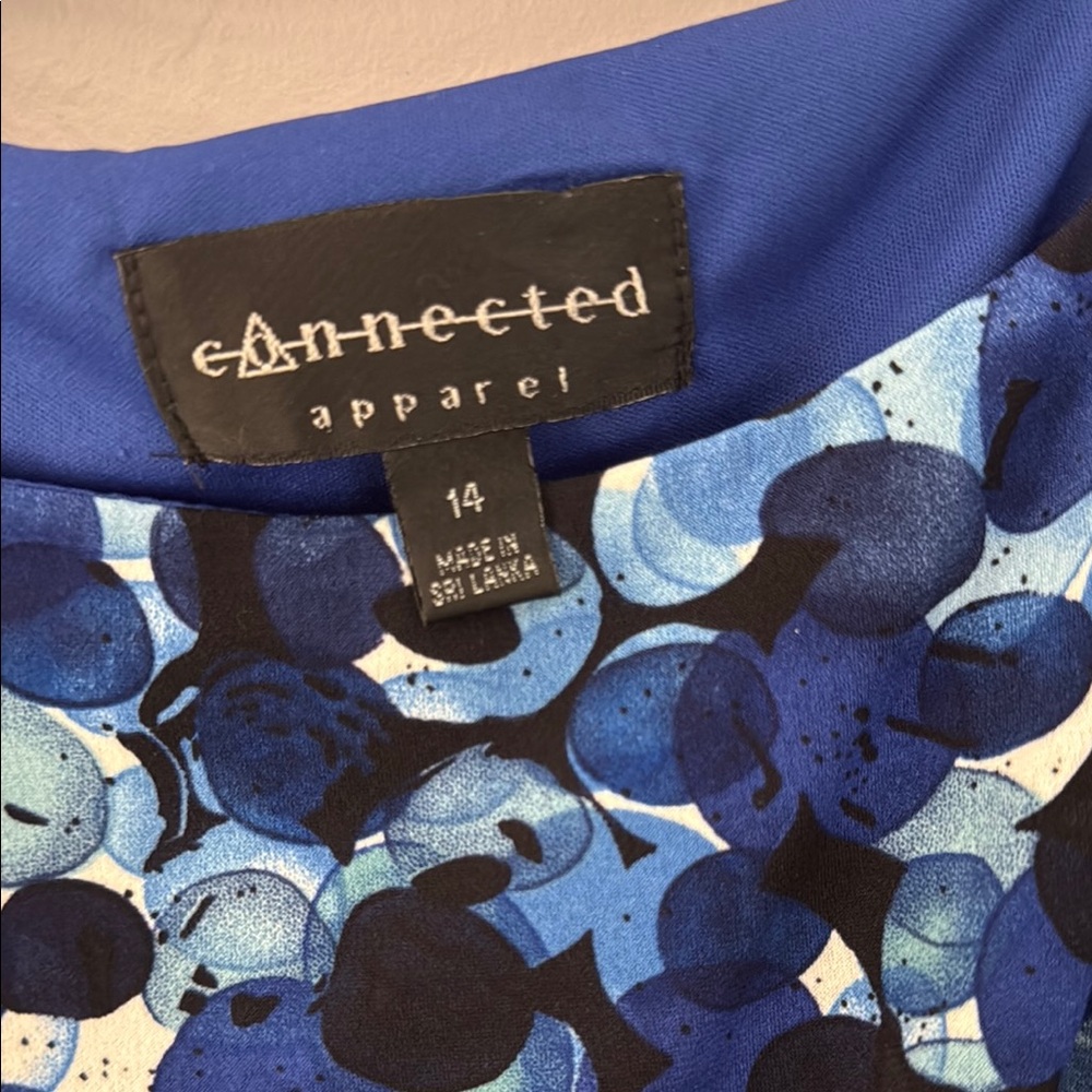 Connected Apparel Blue Embellished Midi Dress - Picture 7 of 7